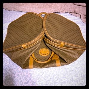 Gucci Duffel Tan Classic Gucci Logo